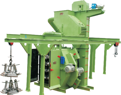 Hanger type shot blasting machine manufactured by Sree Abirami Equipment for effective casting cleaning